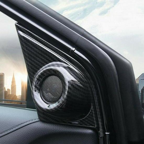 Carbon Fiber Front Door Speaker A Pillar Cover Trim For Honda CR-V CRV 2017-2022