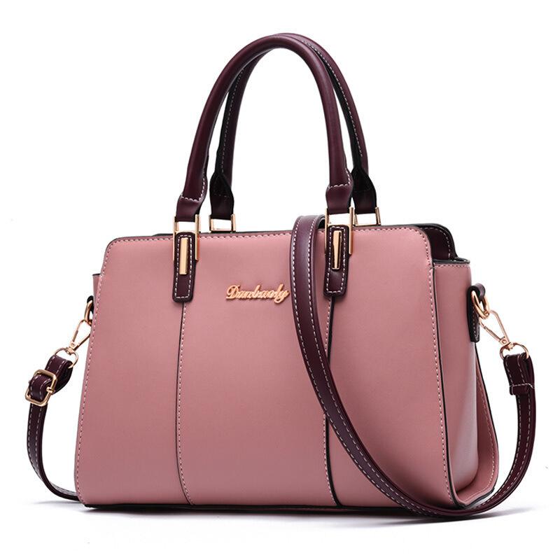 Elegant Zipper Satchel Bag, Trendy Large Capacity Handbag For Work, Fashion Double Handle Purse