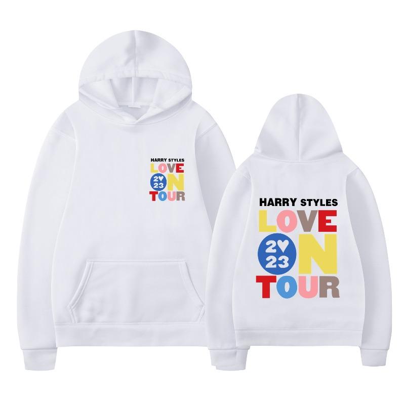 Love on Tour Print Fashion Sweatshirt Hip Hop Casual Tops Oversize Unisex Autumn Winter Fleece Streetwear Tops