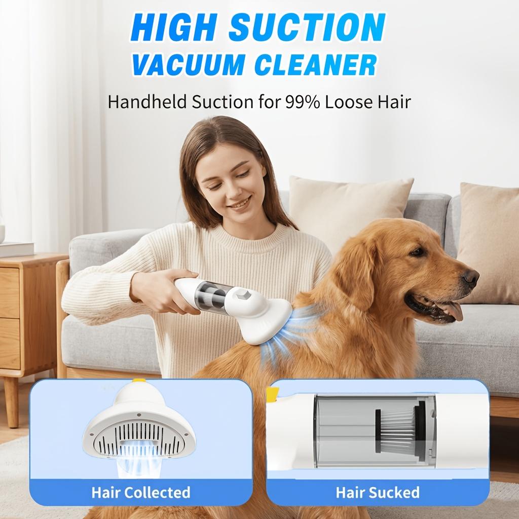 A Handheld Pet Vacuum Cleaner That Combs and Sucks up Pet Hair to Prevent It from Flying Around. Its Powerful Suction Sweeps Away Hair and Dirt