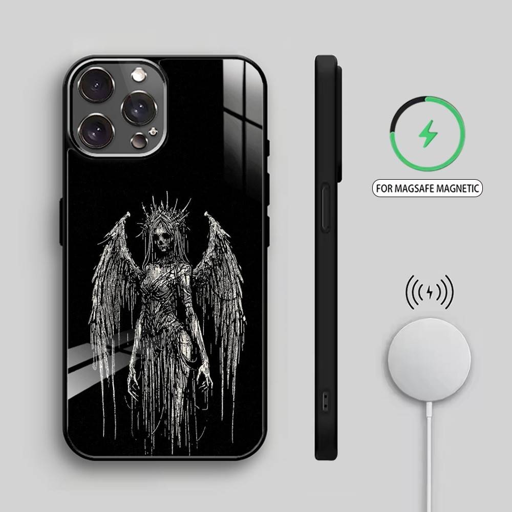 G-Gothic Girl Sculpture Retro    Phone Case For iPhone17,16,15,14,13,12,11 Plus,Pro Max Magnetic For Magsafe Wireless Charging