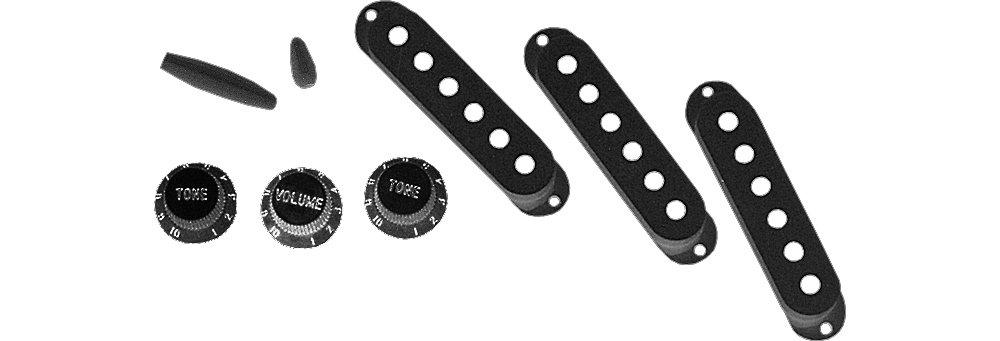 Fender Parti del battipenna KITS ACCESSORI STRATOCASTER NERO