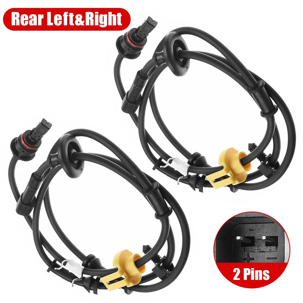 Set of 2 Rear ABS Wheel Speed Sensor For Chrysler GRAND CARAVAN Dodge 01-07 New