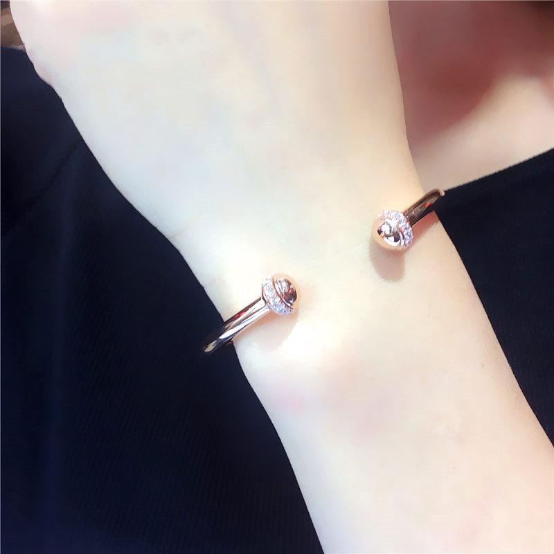 Manzhouli Pure Purple Gold Bracelet Rose Gold Plated Color Gold Glossy Plain Ring Luxury Bracelet