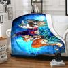 1pz Coperta in Flanella con Stampa Dragon Ball Super, Alta Qualità per Tutte le Stagioni, Decorazione per la Casa, Calore e Comfort, Perfetta per Regali di Natale