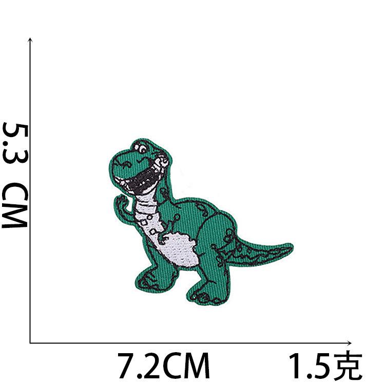 Cross-Border Hot Sale Cartoon Little Dinosaur Embroidery Cloth Sticker Adhesive Embroidery Label Cute Little Animal Children'S Clothing Patch Sticker