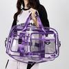 Large Transparent Pvc Travel Gym Bag Large Capacity Waterproof Portable Handbag For Outdoor Beach Sports Daily Storage Carry Use