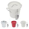 Ice Bucket Round with Ice Shovel Galvanized Sheet Plastic Beer Chiller Bin For Bar Home Restaurants Parties