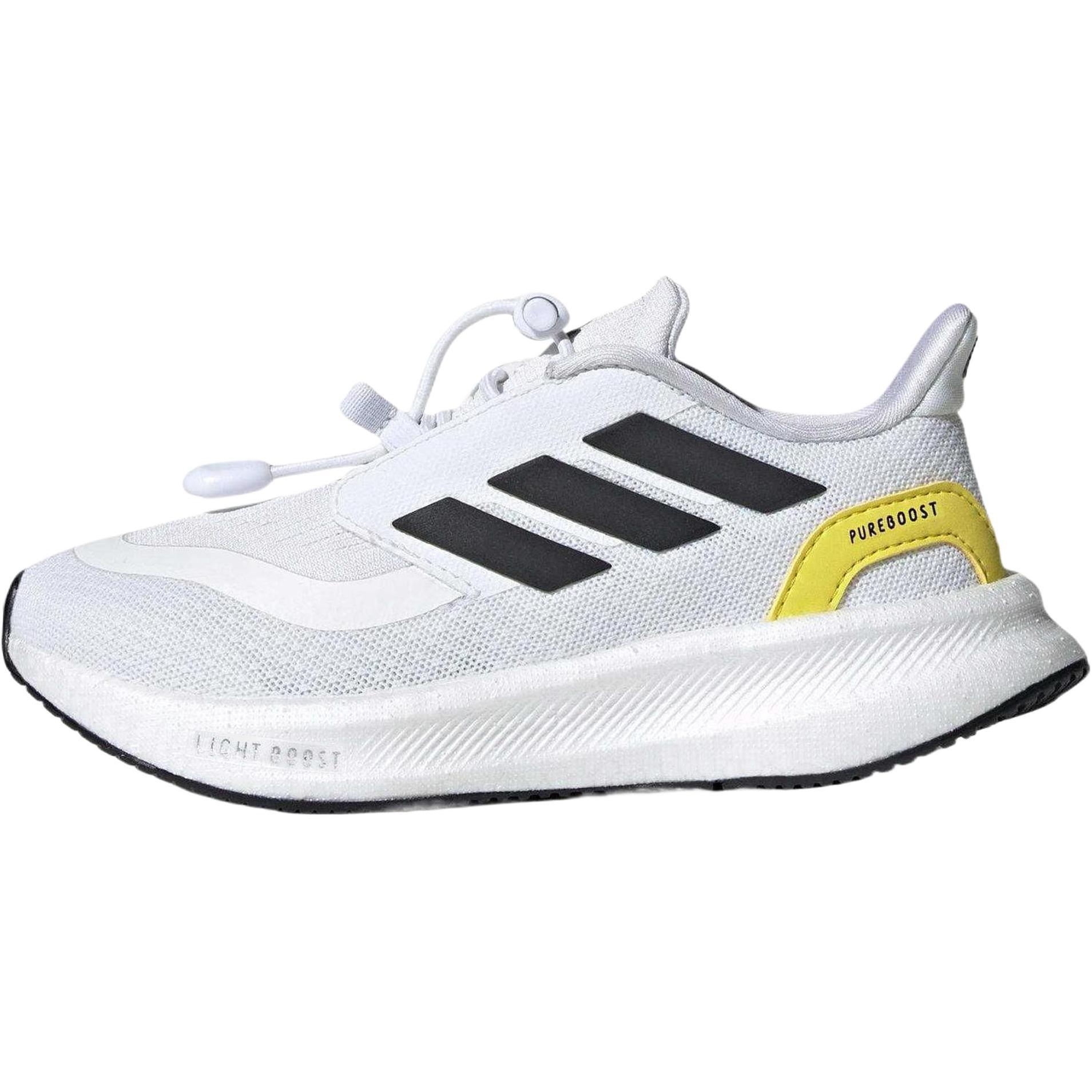 (PS) adidas Pureboost 5 White Black Yellow Kids JH6232 EU 29
