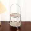 Iron Art Dessert Fruit Plate Two Layers Cake Stand Birthday Dessert Tray  Wedding Party