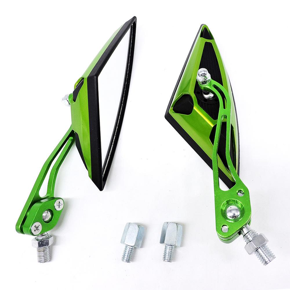 

Kolip 1 Pair Motorcycle Rearview Mirror Reversing Auxiliary Side Mirrors Universal M10 Screw Modified Accessories зелений