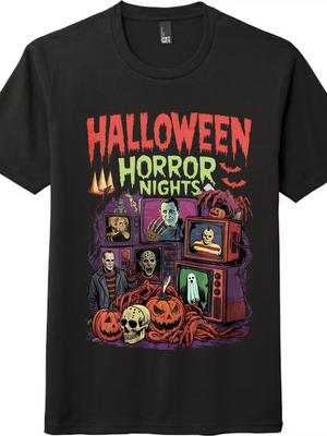 Halloween Horror Nights Cartoon T-shirt|Unisex Tee Casual Losse Top met korte mouwen