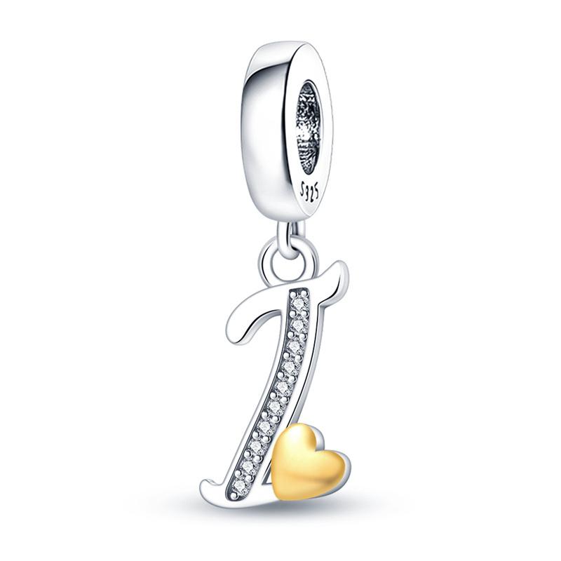 Charms Bead 26 Letters 925 Silver 12 Zodiac Signs Dangle Fit Bangle Bracelet Necklace DIY Jewelry Gifs