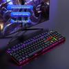 104-Key Blue/Red Switch Mechanical Keyboard with Mixed Lighting for Gaming and Office Use