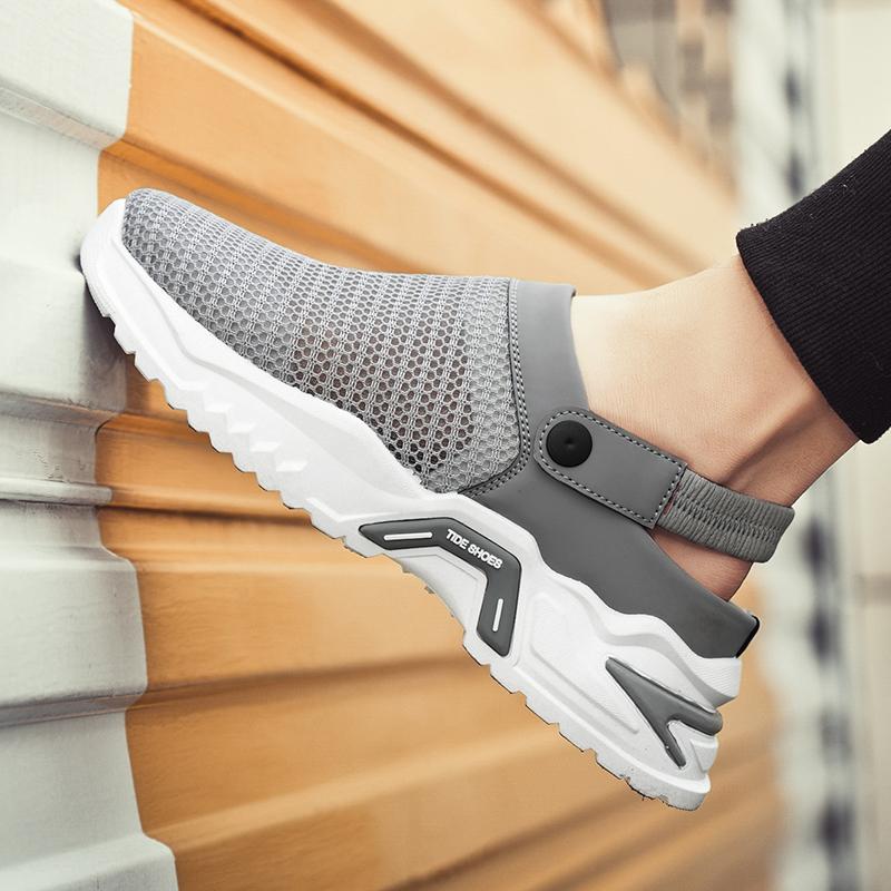 Fashion New Summer Breathable Sandals Net Surface Beach Shoes Leisure Hollow Wear-resistant Frame Shoes Slip-On Comfortable Casual Sneak