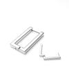 Ladies' Rectangular Geometric Earrings With Hollow Metal Rectangular Ear Buckle