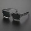 1PC Unisex Plastic Fashion Square Frame Sunglasses For Street Photography And Beach Trips Driving Accessories
