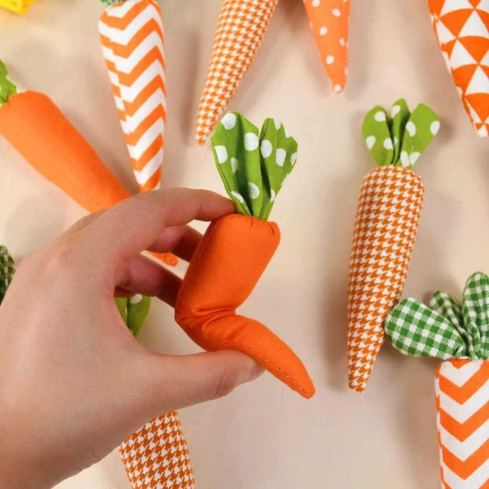 Soft Fabric Easter Carrot Ornaments High Quality Fabric Carrot Decorations  Party Favors