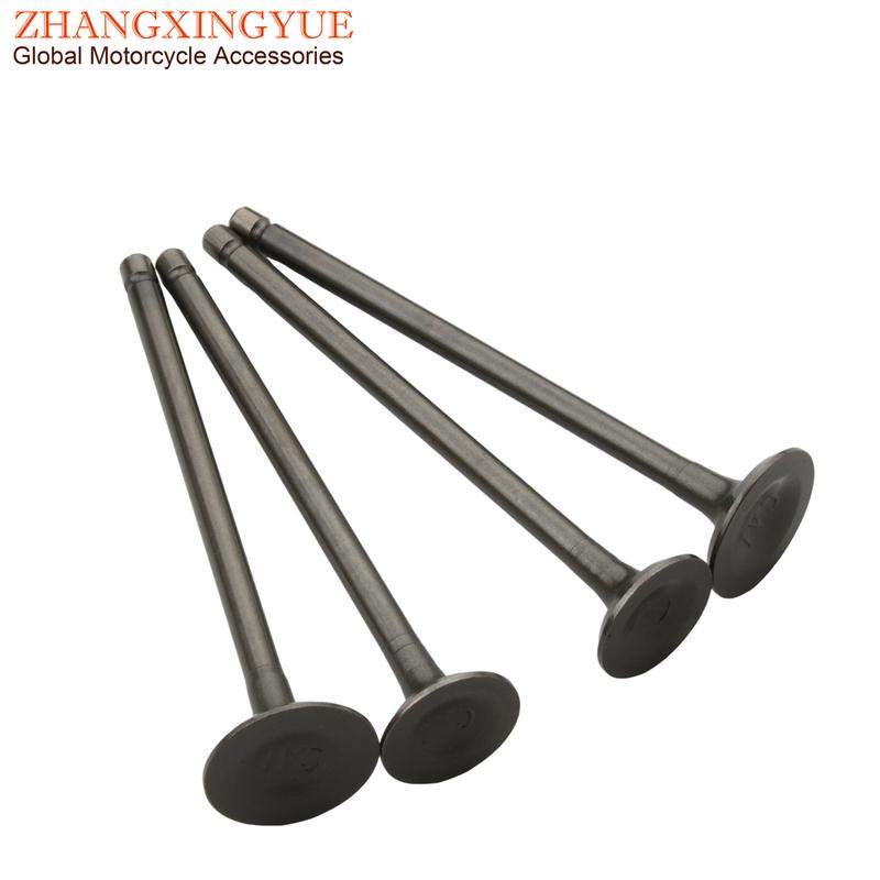 Scooter 4PC Intake And Exhaust Valves For Vespa GT200 GTS250 GTV250 GT60 GTS300 GTV300 872999 873009 4V 4T