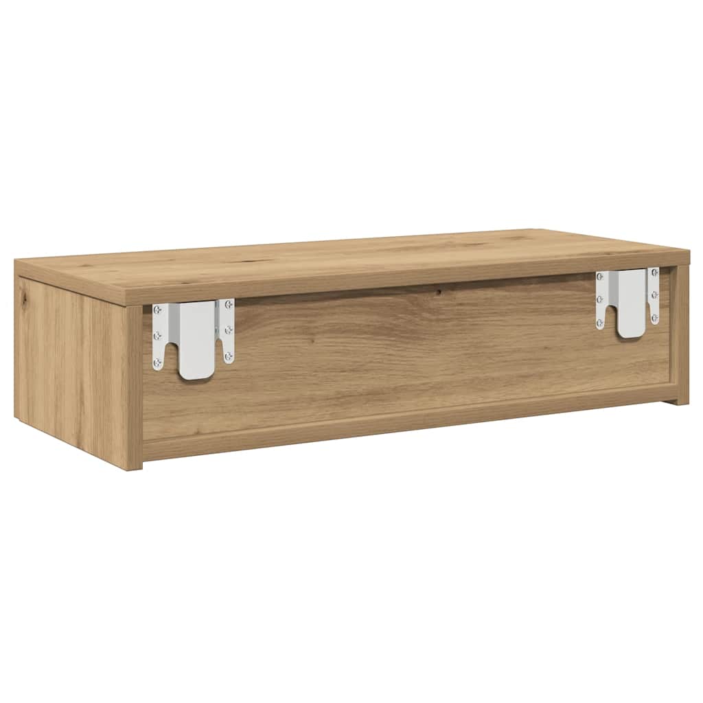 Wandregal mit Schubladen Artisan Eiche Optik 60 x 26,5 x 15 cm