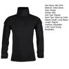Men Tactical Shirt Long Sleeve Military Combat Shirt Quarter Zipper Stand-Up Collar Shirt for Outdoor Paintball Airsoft Cycling Hiking