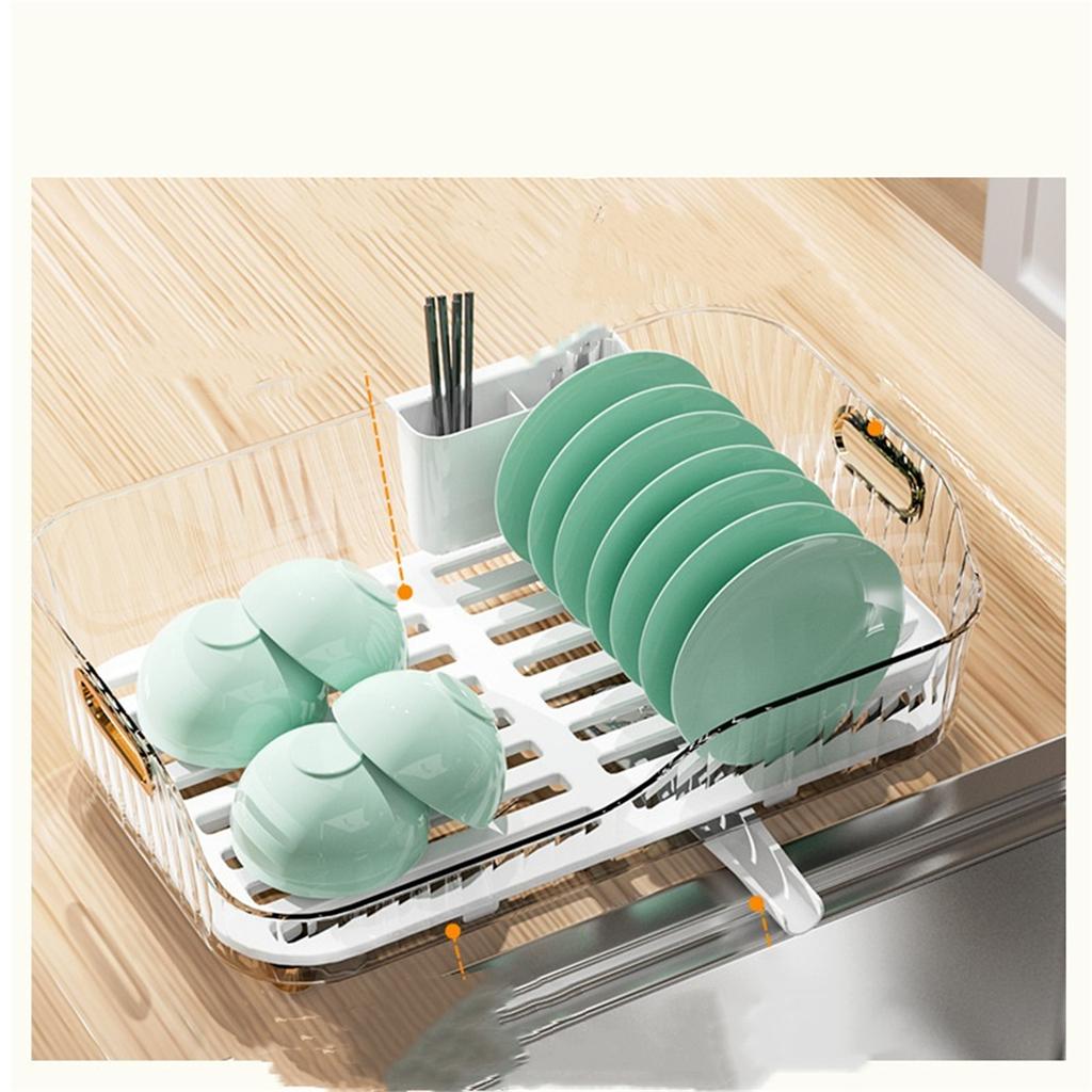Dish Drying Rack, Multifunctional Dish Racks For Kitchen Counter, Kitchen Drying Rack With Removable Utensil Holder, Drainboard Swivel Spout