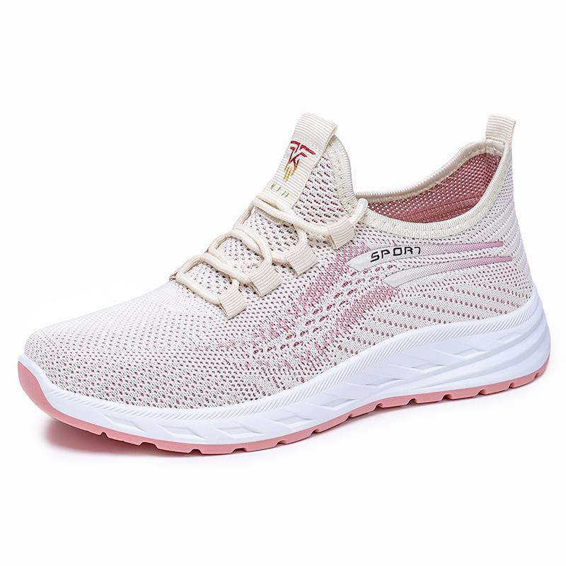 Shoes women's casual shoes foreign trade women's shoes versatile soft sole women's single shoes middle-aged and elderly mother shoes flying woven br