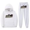 Mens Winter Warm Hooded Sweatshirt Jogger Set Cotton Blend Sport Outfit