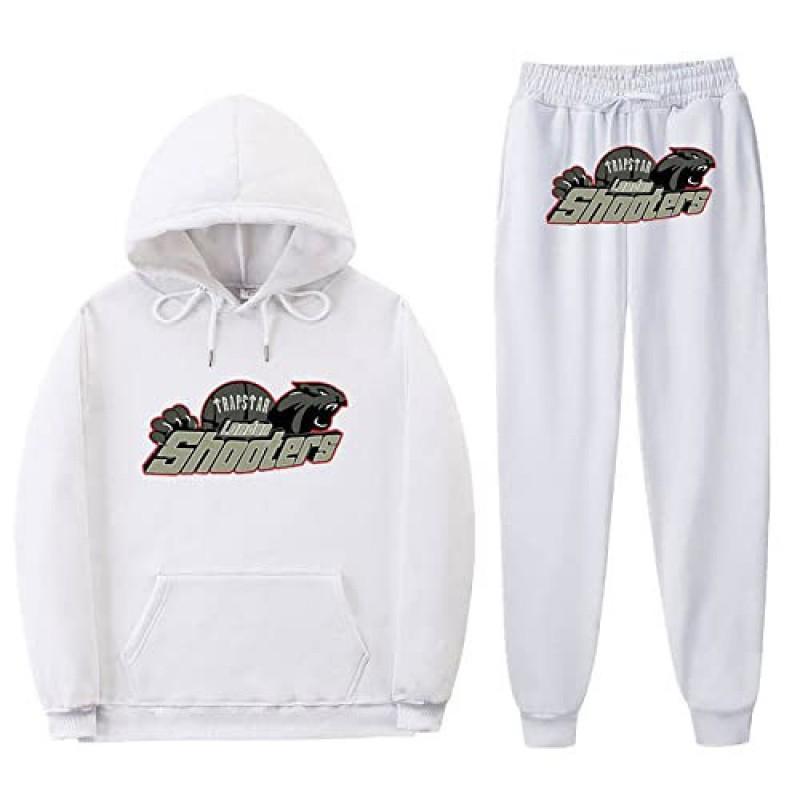 Mens Winter Warm Hooded Sweatshirt Jogger Set Cotton Blend Sport Outfit