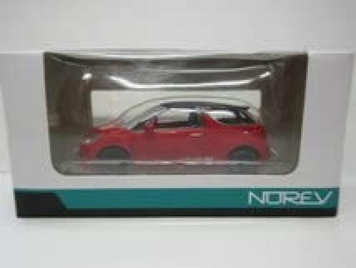 Крайне редкая литая модель Citroën DS3 от NOREV, двухцветная красно-черная, 3 дюйма...