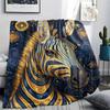 Zebra Print Flannel Blanket, High quality Comfortable for All Seasons, Home Decor, Warmth and Comfort, Perfect for Christmas Gifts