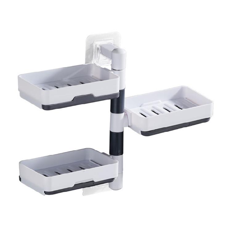 Durable Rotatable Soap Storage Box Multilayer Soap Holder Household Easy to Use