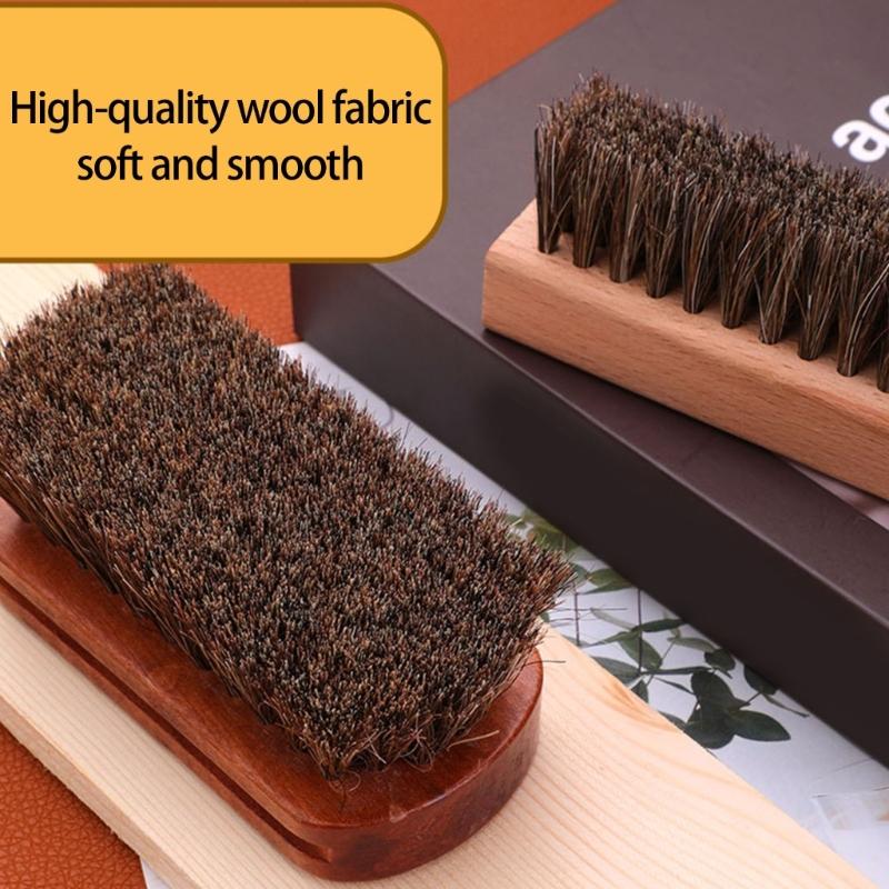 Ergonomic Cleaning Brush With Wooden Grip Heavy Duty Bristles Scrubber Practical Kitchen Tool Stubborn Stain