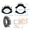 Biqing 2PCS Motorcycle Tube Clamp Mounting Bracket, Motorcycle Headlight Fog Light Spotlight Mounting Clamp