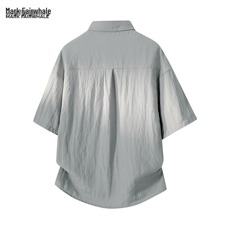 Mark Fairwhale Men's Ice Silk Short Sleeve Casual Shirt