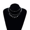 Distinctive Stackable Star Sequins Necklace Featuring Retro Dark Elements Alloy Material Neckchain for Personalized Style