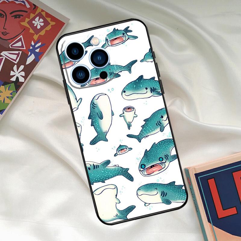 

whale sharks Phone Case For iPhone 16 14 13 12 11 15 17 Pro Max 15 16 Plus 13 Mini 16e 17 Air Funda Cover iPhone 17