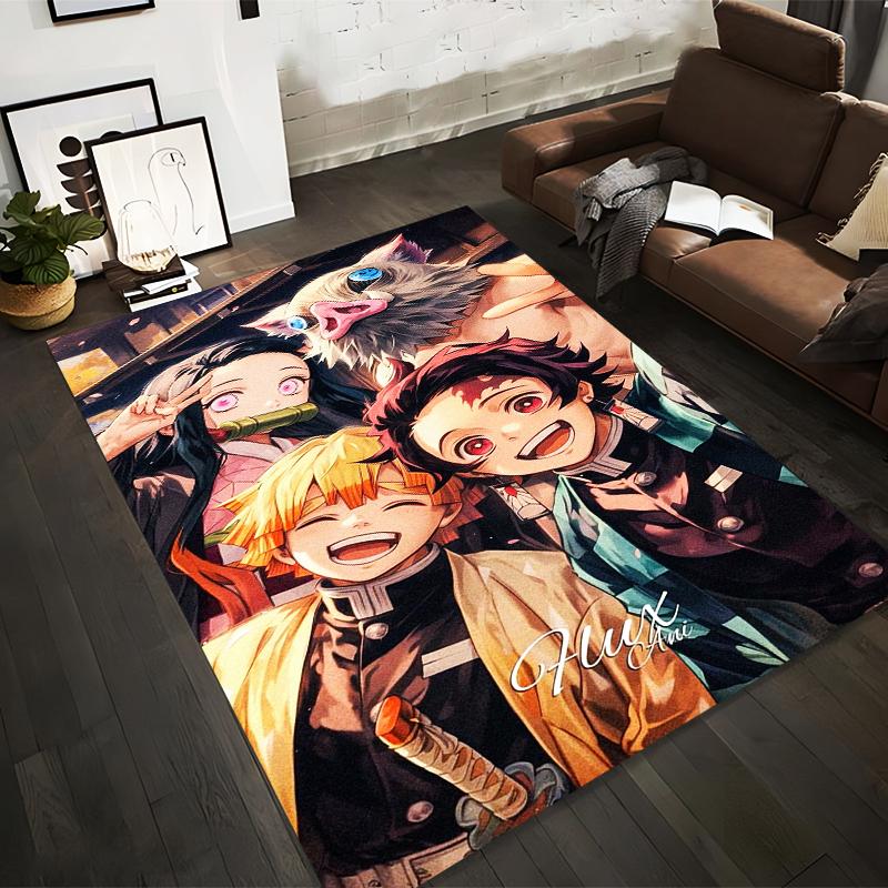 Anime Style Carpet with Characters and Vibrant Colors for Home Decor Suitable for use as an anti-slip for living room bedroom sofas