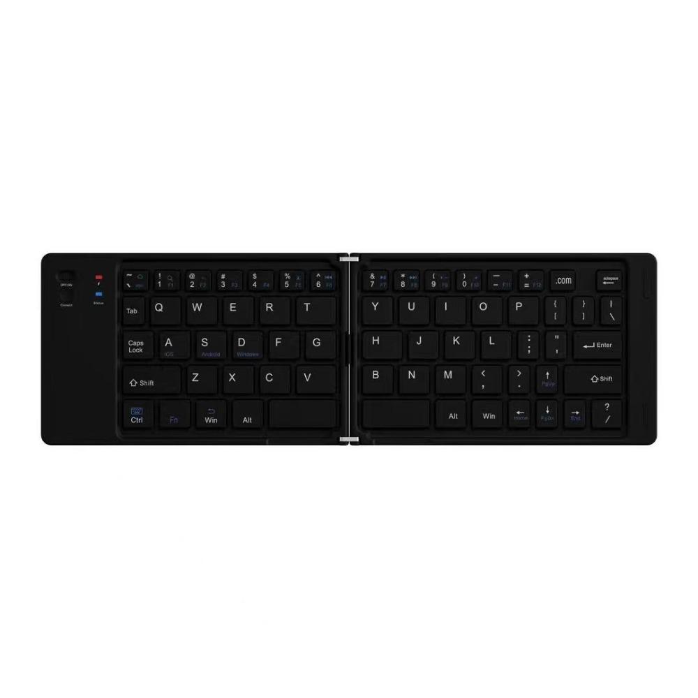 Slim Design Wireless Folding Keyboard Rechargeable Foldable Keyboard Bluetooth Keyboard  Tablet