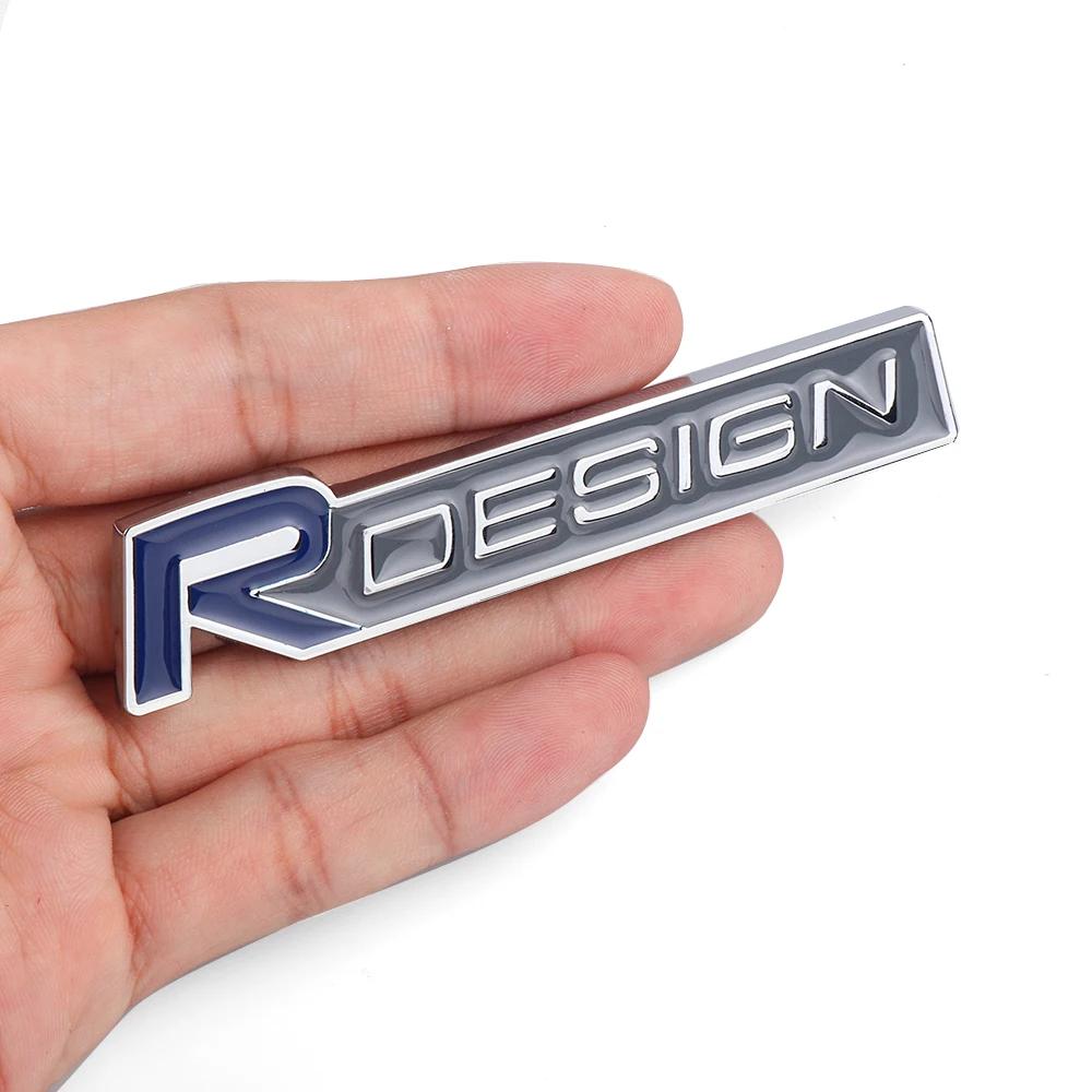 Car 3D Metal RDESIGN Badge Sticker Auto Front Grille Trunk Emblem Decal Accessories For Volvo Rdesign T6 AWD C30 C70 S40 S60 S70