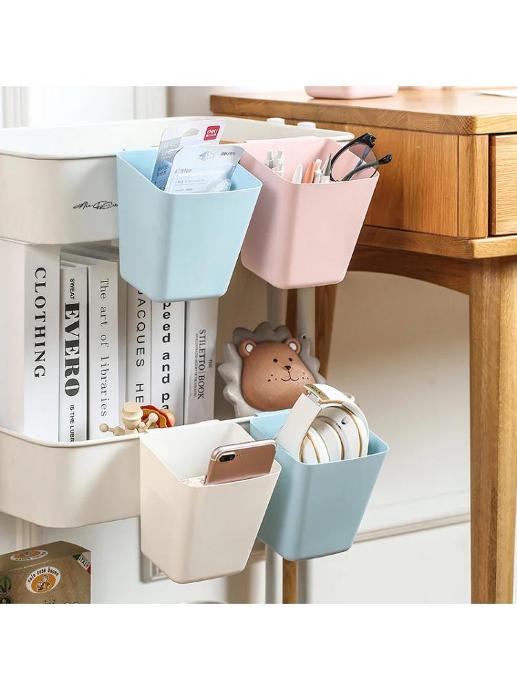 Office Wall Organizers with Hanging Cup Holders Rolling Cart Accessories Pen Holders & Storage Buckets for Desktop Space Saving