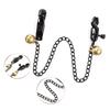 Alloy Nipple Clamp Set for Couples with Chain Breast & Labia Stimulation Massager Adult Bondage Game for Women's Sensation Play