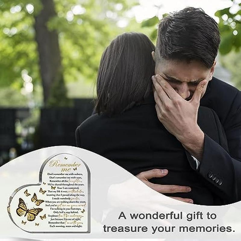 Acrylic Heart Memorial - Comforting Sympathy Gift for Loss of Loved One