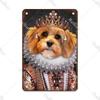 Metal Sign Gentleman Dog Wall Decor, Vintage Tin Plate for Living Room 20x30 cm
