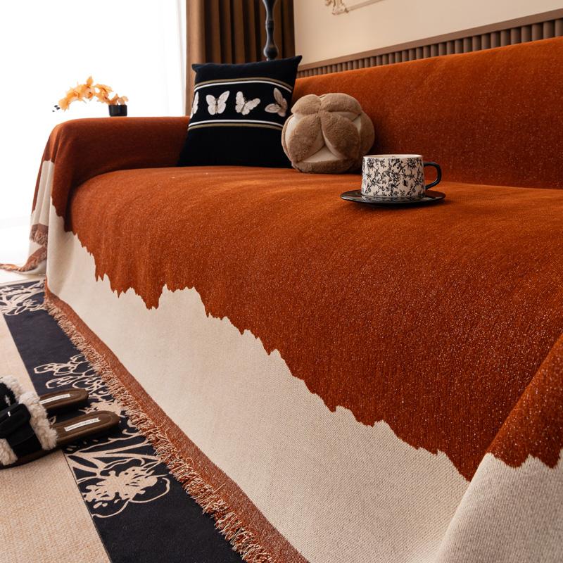 

Новый чехол для дивана из шенилла, антицарапающий одеяло из белого и серого дерева, полотенце для дивана, декор для гостиной, гобеленовый чехол для дивана 180*300cm