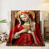 Virgin Mary Portrait Blanket  Printed Blanket for Living Room Bed Couch lunch break Soft Cozy Blanket for Friend's festival Gift