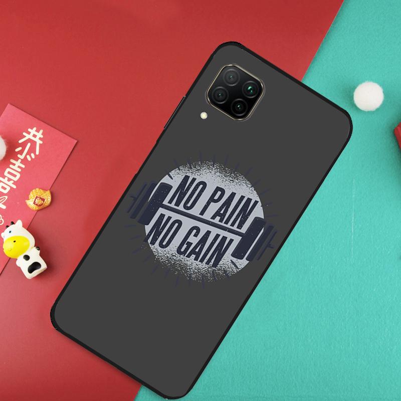 No Pain No Gain Gym For Huawei Nova 7i 8i 3i 11i Nova 10 9 SE 5T Y60 Y70 Y90 Y61 Y91 P20 P40 Lite P30 Pro Case