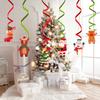 6pcs Christmas Foil Spiral Pendant Ceiling Hanging Garlands Christmas Decoraitons for Home Navidad Decor New Year 2025 Gifts