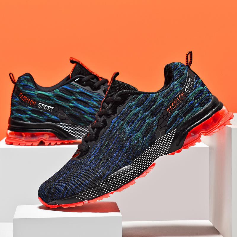 Large size men's shoes fly-woven mesh sneakers new shoes men's fashion casual air cushion shoes comfortable Mens