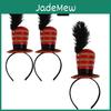 With Adorned Top Hat Headband Golden Webbing Soldier Mini Top Hat Headband For Halloween Tea Party Christmas New Year Eve Party
